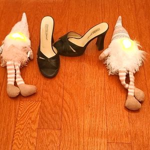 Women's size 7.5 black leather sandals by Charles David